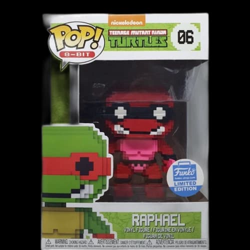 Funko Pop! Nickelodeon 8-Bit Teenage Mutant Ninja Turtles Raphael Funko Shop Edition Figure #06