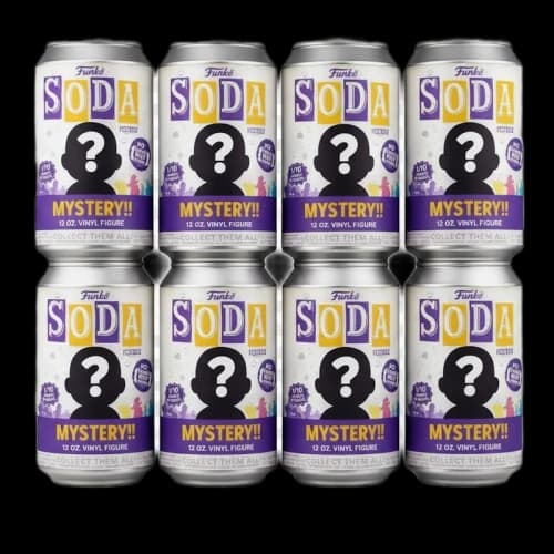 Funko Pop! Pack of 8 Surprise Mystery Funko Soda Figure Randomly Selected Sealed Case (8 Blind Boxes) Black