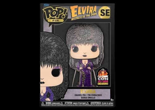 Funko Pop! Pin Elvira Mistress Of The Dark (Elvira) 2021 LA Comic Con Exclusive Pin SE