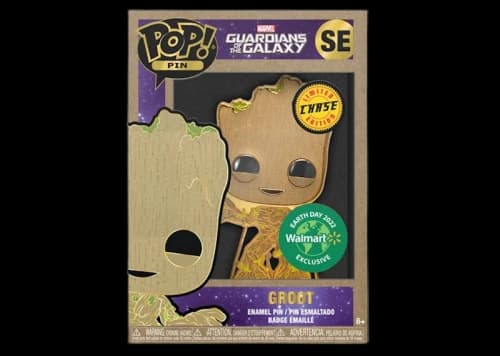 Funko Pop! Pin Marvel Guardians of the Galaxy Groot 2022 Walmart Earth Day Chase Exclusive SE