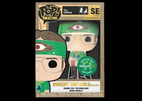 Funko Pop! Pin Television The Office Dwight Schrute as Recyclops 2022 Walmart Earth Day Exclusive SE