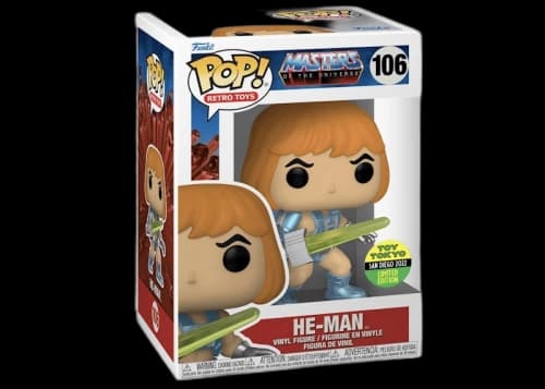 Funko Pop! Retro Toys Masters of the Universe He-Man Toy Tokyo 2022 SDCC Exclusive Figure #106