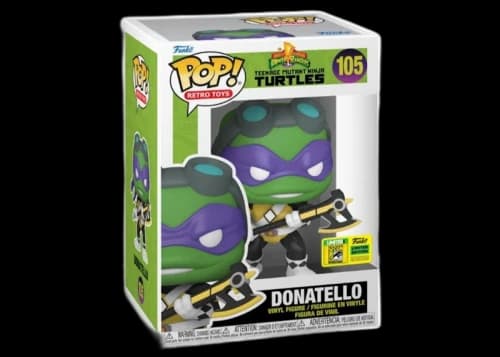 Funko Pop! Retro Toys Power Rangers x Teenage Mutant Ninja Turtles Donatello 2022 SDCC Exclusive Figure #105