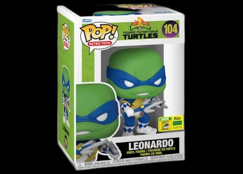 Funko Pop! Retro Toys Power Rangers x Teenage Mutant Ninja Turtles Leonardo 2022 SDCC Exclusive Figure #104