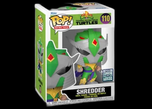 Funko Pop! Retro Toys Power Rangers x Teenage Mutant Ninja Turtles Shredder 2022 Funkon Exclusive Figure #110