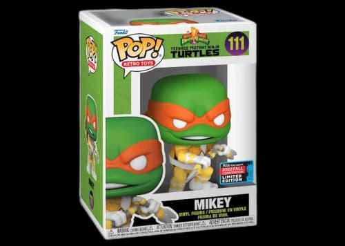Funko Pop! Retro Toys Teenage Mutant Ninja Turtles x Power Rangers Mikey 2022 Fall Convention Exclusive Figure #111