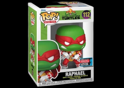 Funko Pop! Retro Toys Teenage Mutant Ninja Turtles x Power Rangers Raphael 2022 Fall Convention Exclusive Figure #112