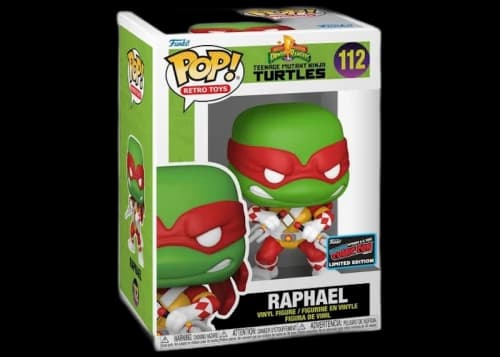 Funko Pop! Retro Toys Teenage Mutant Ninja Turtles x Power Rangers Raphael 2022 NYCC Exclusive Figure #112