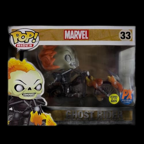 Funko Pop! Rides Marvel Ghost Rider (Glow) PX Preview Exclusive Figure #33