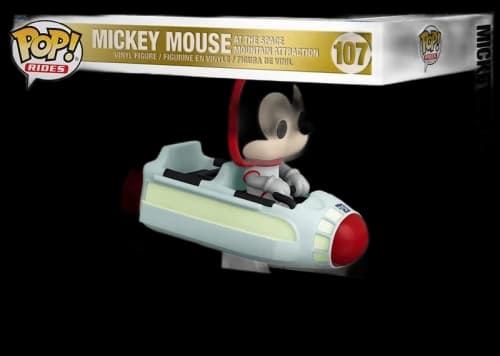 Funko Pop! Rides Walt Disney World 50th Anniversary Mickey Mouse At The Space Mountain Attraction Figure #107