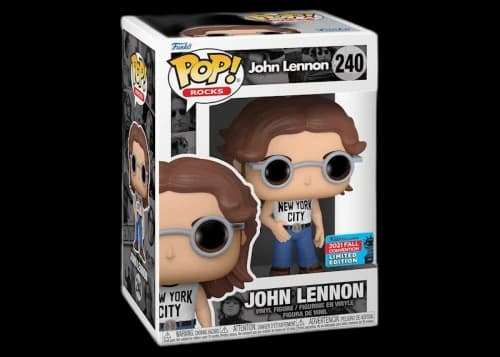 Funko Pop! Rocks John Lennon (New York City T-Shirt) 2021 Fall Convention Exclusive Figure #240