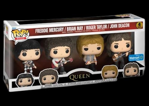 Funko Pop! Rocks Queen Freddie Mercury, Brian May, Roger Taylor & John Deacon Walmart Exclusive 4-Pack