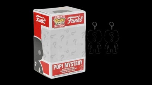 Funko Pop! Set of 2 Surprise Mystery Mini Funko Pocket Pop! Keychains Randomly Selected Single Blind Box Black