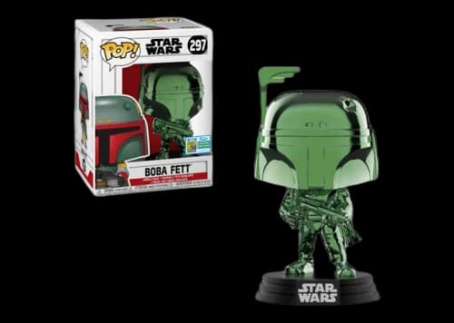 Funko Pop! Star Wars Boba Fett (Green Chrome) SDCC Exclusive Bobble-Head #297