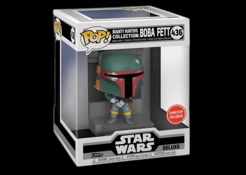 Funko Pop! Star Wars Bounty Hunters Collection Boba Fett Metallic Deluxe GameStop Exclusive Figure #436