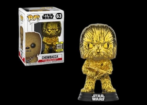 Funko Pop! Star Wars Chewbacca Gold Chrome Galactic Convention Figure #63