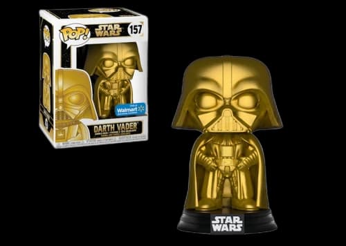 Funko Pop! Star Wars Darth Vader Gold Metallic Walmart Exclusive Figure #157
