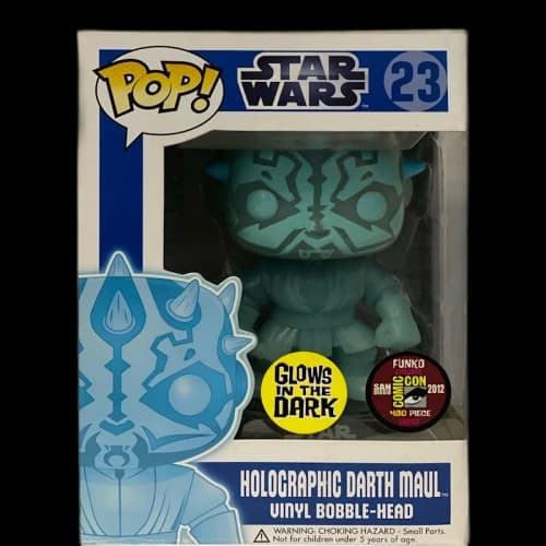Funko Pop! Star Wars Holographic Darth Maul (Glow) SDCC Bobble-Head Figure #23
