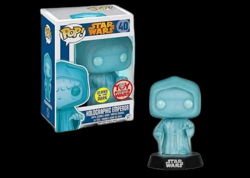 Funko Pop! Star Wars Holographic Emperor GITD Toy Wars Exclusive Figure #40