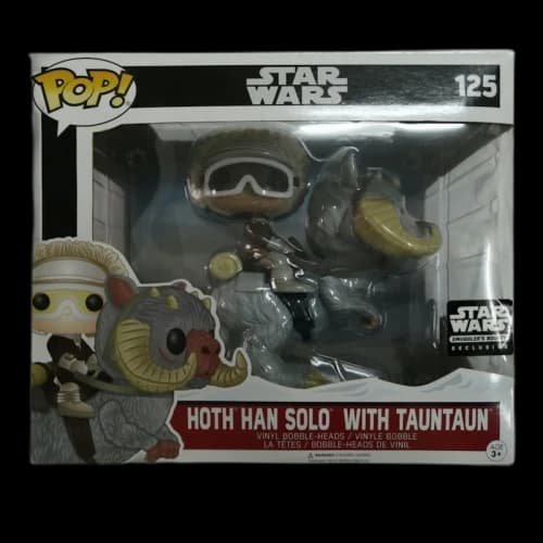 Funko Pop! Star Wars Hoth Han Solo with Tauntaun Smugglers Bounty Exclusive Deluxe Bobble-Head Figure #125