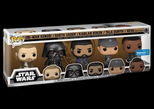 Funko Pop! Star Wars Obi-Wan Kenobi, Darth Vader, Kawlan Roken, Tala Durith & Reva (Second Sister) Walmart Exclusive 5-Pack