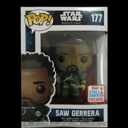 Funko Pop! Star Wars Rouge One Saw Gerrera Fall Convention Bobbe-Head Figure #177