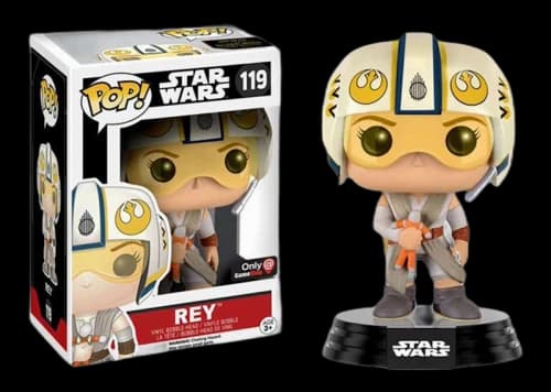Funko Pop! Star Wars The Force Awakens Rey GameStop Exclusive Bobble-Head #119