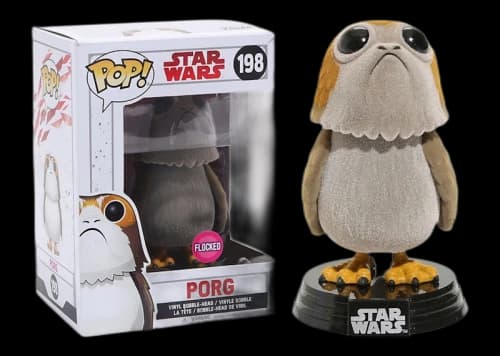 Funko Pop! Star Wars The Last Jedi Porg Flocked Closed Mouth Hot Topic Exclusive Bobble-Head #198