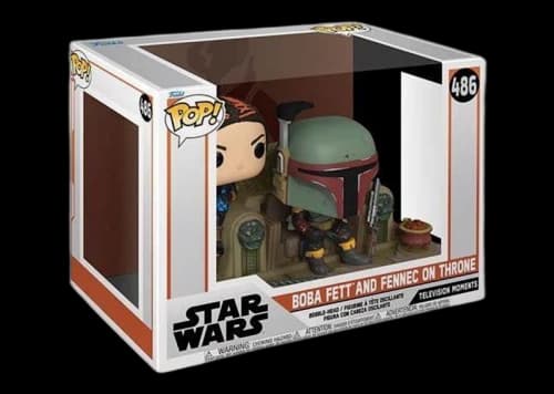 Funko Pop! Star Wars The Mandalorian Boba Fett & Fennec on Throne Deluxe Figure #468
