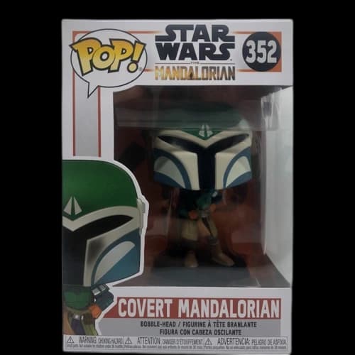 Funko Pop! Star Wars The Mandalorian Covert Mandalorian Bobble-Head Figure #352