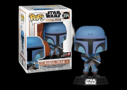 Funko Pop! Star Wars The Mandalorian Death Watch Mandalorian Two Stripes GameStop Exclusive Bobble-Head #354