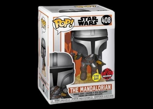 Funko Pop! Star Wars The Mandalorian (Glow) EB Exclusive Figure #408
