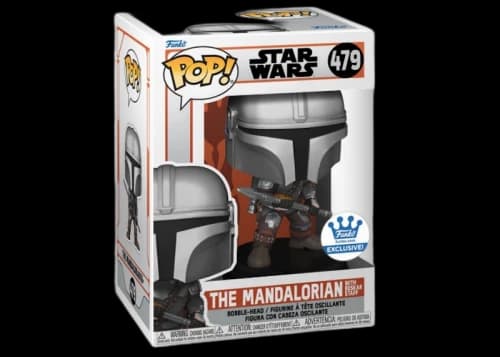 Funko Pop! Star Wars The Mandalorian With Beskar Staff Funko Shop Exclusive Figure #479