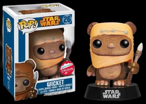 Funko Pop! Star Wars Wicket (Flocked) Fugitive Toys Exclusive Bobble-Head Figure #26