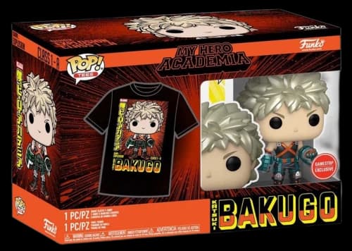 Funko Pop! Tees My Hero Academia Katsuki Bakugo With Tee GameStop Exclusive Figure