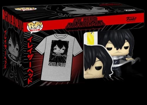 Funko Pop! Tees My Hero Academia Shota Aizawa Figure With T-Shirt Bundle