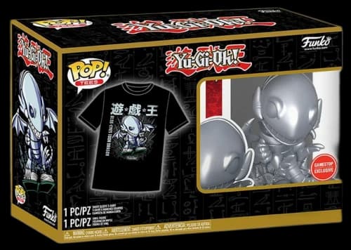 Funko Pop! Tees Yu-Gi-Oh! Blue-Eyes Toon Dragon GameStop Exclusive Bundle