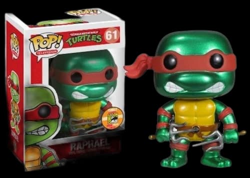 Funko Pop! Television Teenage Mutant Ninja Turtles Raphael(Metallic) SDCC Figure #61