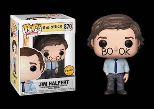 Funko Pop! Television The Office Jim Halpert Book Face Chase Exclusive Figure #870