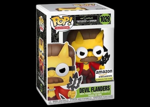 Funko Pop! Television The Simpsons Treehouse of Horror Devil Flanders (Glow) Amazon Exclusive Figure #1029