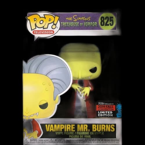Funko Pop! Television The Simpsons Treehouse of Horror Vampire Mr. Burns Fall Convention Figure #825