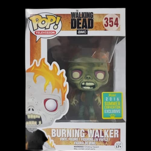 Funko Pop! Television The Walking Dead Burning Walker Summer Convention Exclusive Figure #354