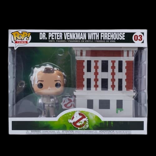 Funko Pop! Town Ghostbusters Dr. Peter Venkman with Firehouse Figure #03