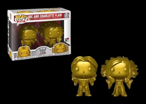 Funko Pop! WWE Ric & Charlotte Flair (Gold) WWE Shop Exclusive 2 Pack