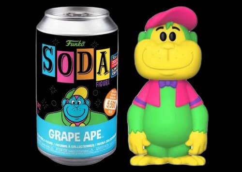 Funko Soda Black Light Grape Ape 2022 Fall Convention Exclusive Open Can Chase Figure