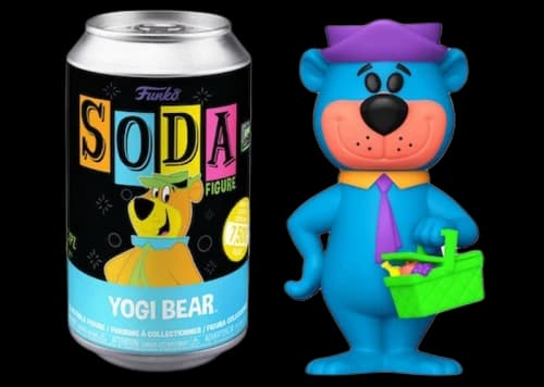 Funko Soda Blacklight Yogi Bear 2022 Funkon HQ 5 Year Anniversary Exclusive Open Can Chase Figure