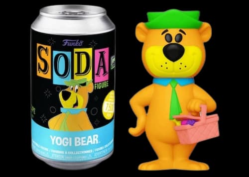 Funko Soda Blacklight Yogi Bear 2022 Funkon HQ 5 Year Anniversary Exclusive Open Can Figure