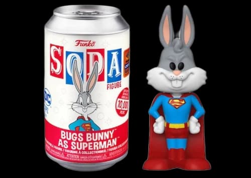 Funko Soda Bugs Bunny as Superman WonderCon 2023 Exclusive Open Can Figure