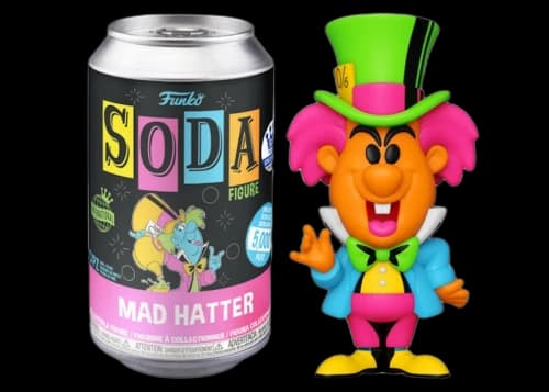 Funko Soda Disney Alice In Wonderland Mad Hatter 2021 Summer Virtual Funkon Exclusive Open Can Chase Figure