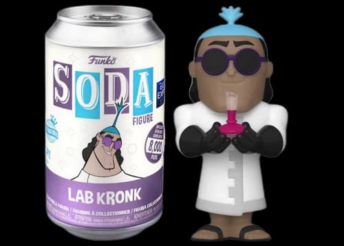 Funko Soda Disney Emperor's New Groove Lab Kronk 2022 D23 Expo Exclusive Open Can Chase Figure